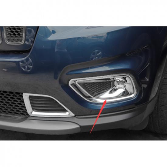 For Jeep Cherokee - Chrome Front Bumper Fog Light Frame Cover Decor Trim