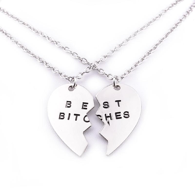 Top-Selling European & American Best Friends Necklace: Three-Petal & Two-Petal Splicing Design for Girlfriends