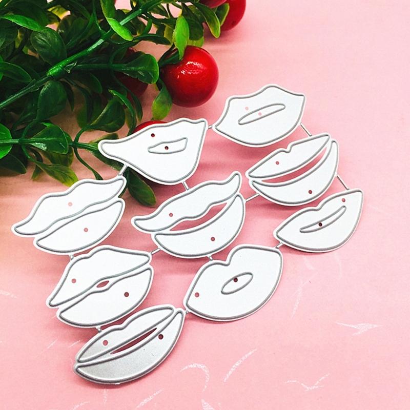 Lips Metal Cutting Dies Handmade Crafts DIY Scrapbooking Embossing Supplies for Children Kid Girls Present