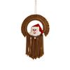 Santa Claus Christmas Tree Tapestry Bohemian Style Cotton Rope Tapestry  Living Room