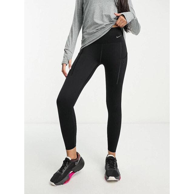 

Черные леггинсы Nike Running Dri-Fit Go 7/8