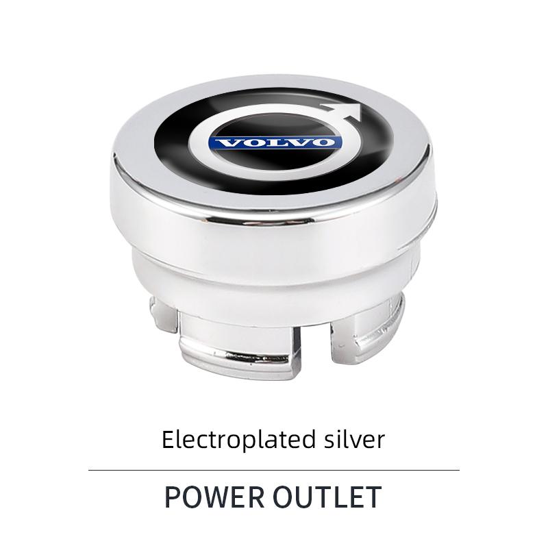 For Volvo Car Cigarette Lighter Plug Cover Decoration DustProof Cap For Volvo ES90 EC40 EX40 EM90 XC90 V90 V60 XC60 V40 S80 S60
