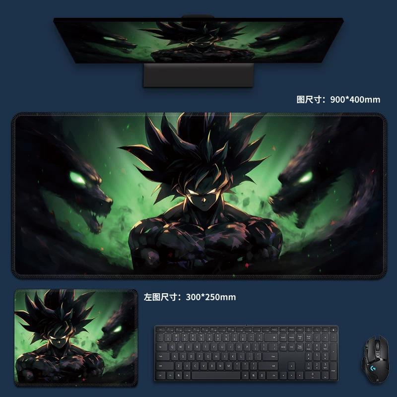 Creative PU Leather Mouse Pad Oversized Dragon Ball Computer Keyboard Pad Son Goku Animation Boys Anti-slip Mouse Pad Game E-sports Special Table Mat