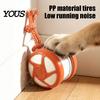 Electronic Pet Exerciser for Home Electric Automatic Rolling Dog Ball Toy, Motion-Activated Random Path Moving Toy with Autonomous Dogs Rope,