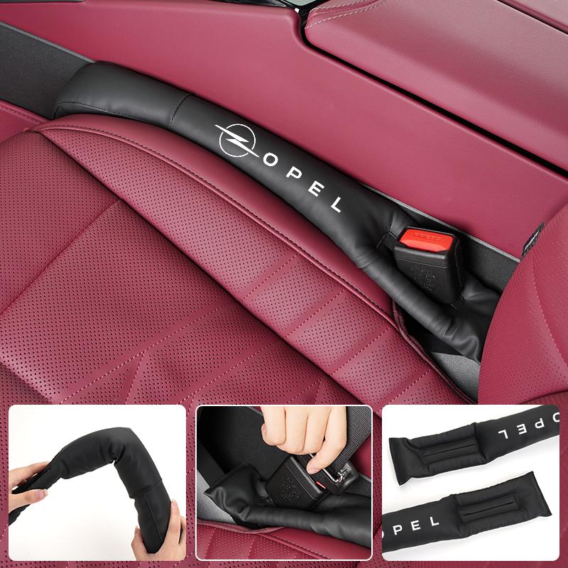 New J-shaped Leather Car Seat Gap Plug Filler Leakproof Pads For Opel Astra Insignia Corsa Zafira Meriva Mokka Vivaro Vectra Ant