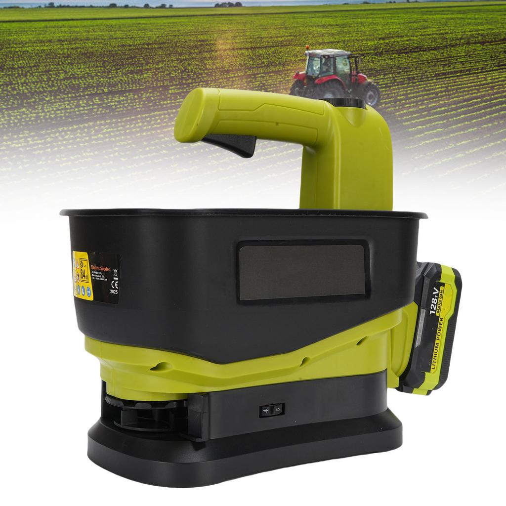 Cordless Seed Spreader, Battery Operated Salt Spreaders, Portable Fertilizer Broadcast Spreader for Lawn Garden Grass Seeds Available All Year Round.
