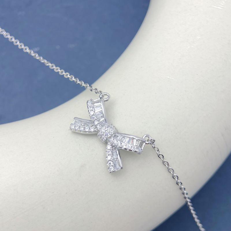 S925 Sterling Silver Bow Pendant Necklace - Versatile Clavicle Chain for Qixi Valentine's Day Gift