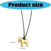 Soft Leather Cord Necklace Featuring Detailed Horse Charm Fashionable for Women