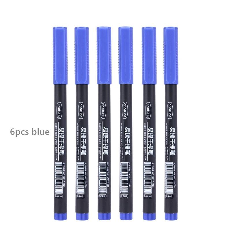 8 buc Marker Whiteboard Șters 0.5mm Vârf Fin Cerneală Neagră/Albastră/Roșie Marker Tablă Școală Birou Artă Scris Papetărie