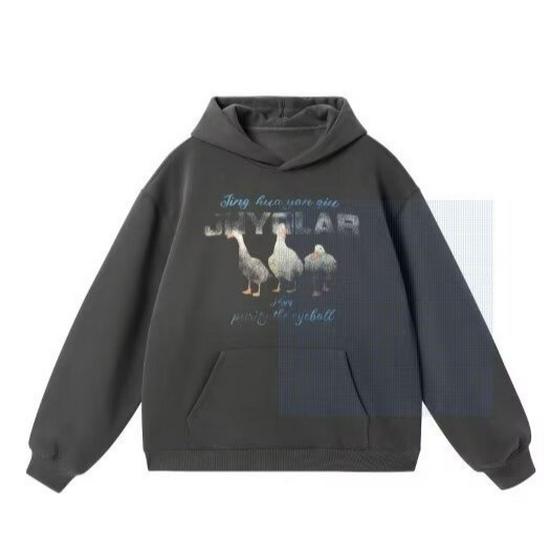 2025 Autumn Unisex Fun Print Fleece-Lined Hooded Casual Sweatshirt 4XL