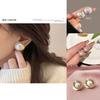 Ins Fashion Geometric Pearl Earrings High-quality Silver Pins With A Retro Twist