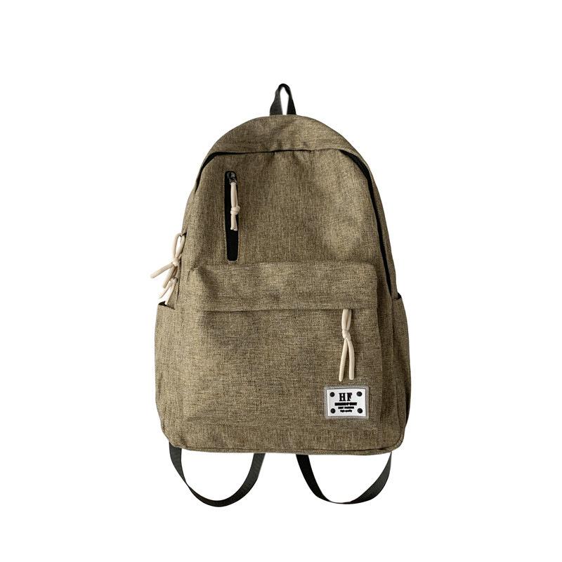 Schoolbag casual schoolbag men's canvas about backpack men's Korean version backpack large capacity middle school student schoolbag computer travel