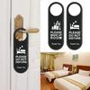 Door Sign Black Hang On Door Or Wall Leather Many Occasions