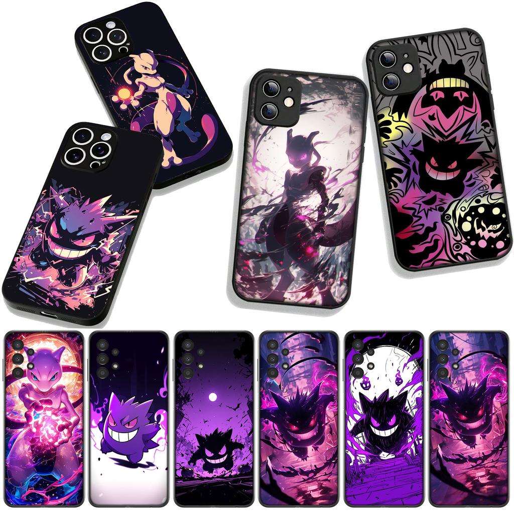 P-Pikachus GO P-Pokemons Gengar Phone Cover for Apple iPhone 16 15 14 Plus 13 12 Mini 17 Pro Max + ProMax 16E Air Case