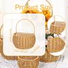 Woven Hanging Basket Decorative Handmade Wall Mounted Container Room Decor Fruit Sundries Organizer for Closet Office Kitchen