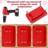 A20F-10Pcs Battery Base And Tool Holder Drill Tool Wall Mount Batteries Storage Battery Mounts Dock Holder For Power Tool-Red