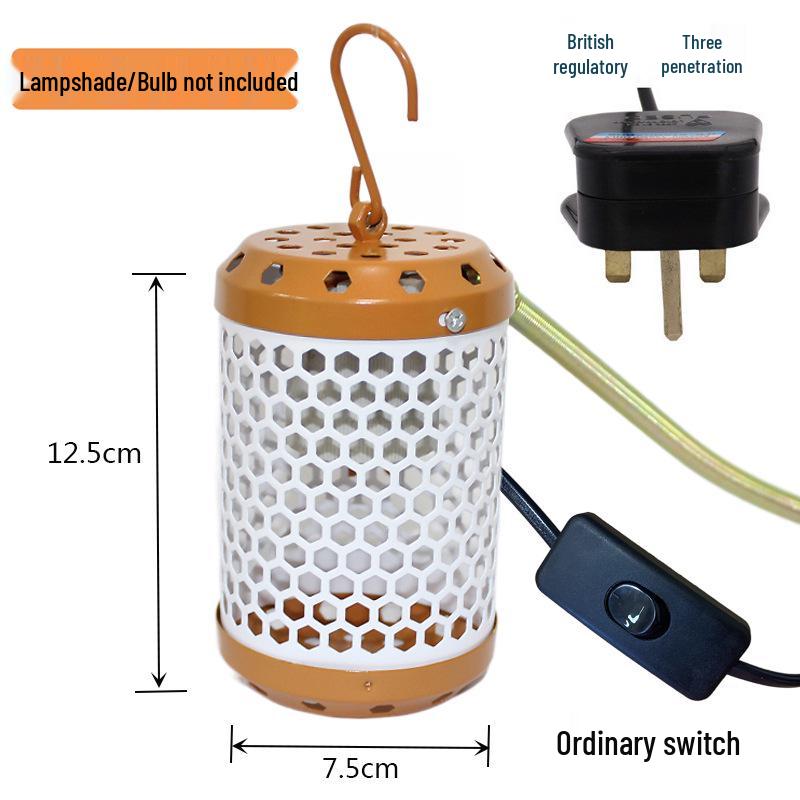 Parrot & Reptile Heat Lamp with Bite-Proof, Anti-Scald Mesh Cover