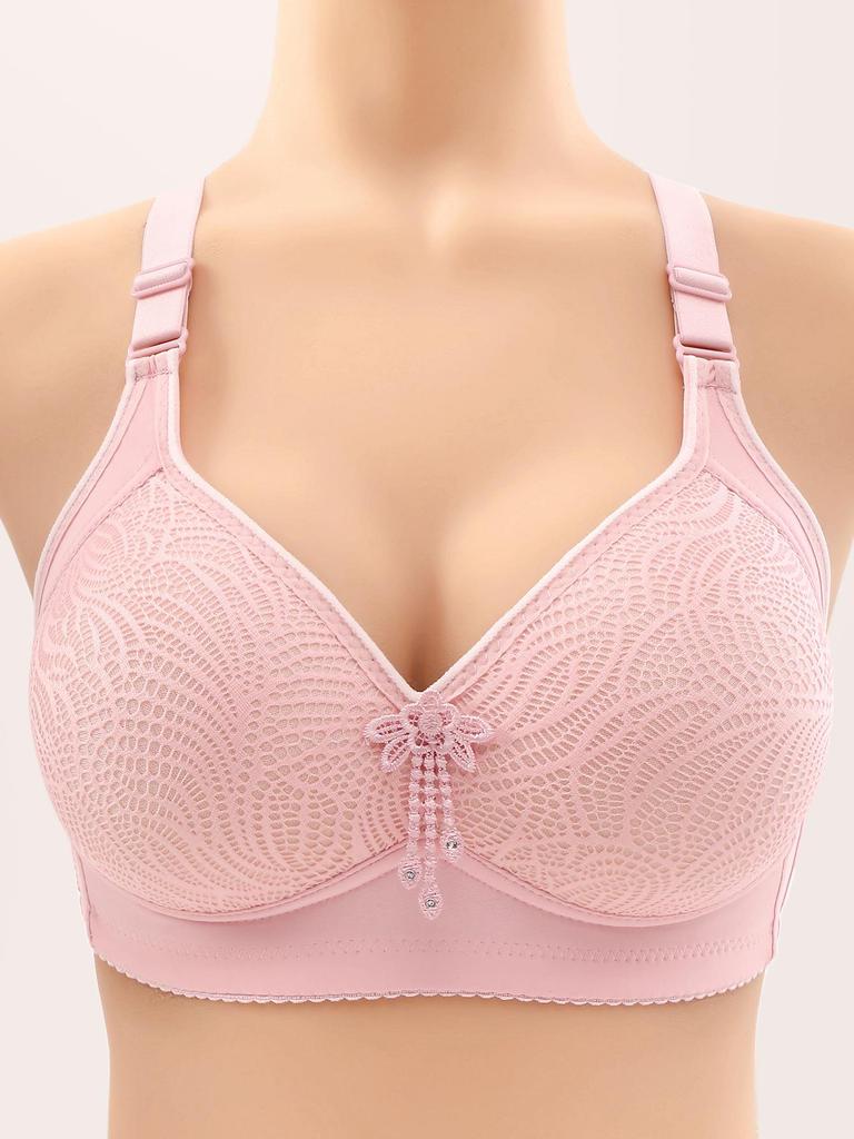 Plus Size No-Magnetic, No-Underwire Push-Up Side Support Anti-Sag Bra
