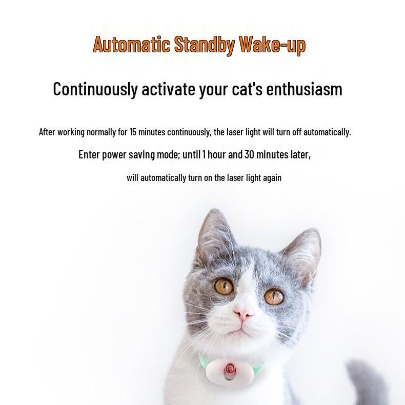 Hands-Free LED Laser Pet Collar: Smart Teasing Toy for Cats and Dogs