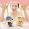 The In Bear Clothes Plush Toy With Hanging Loop Girls Gift School Bag Accessory