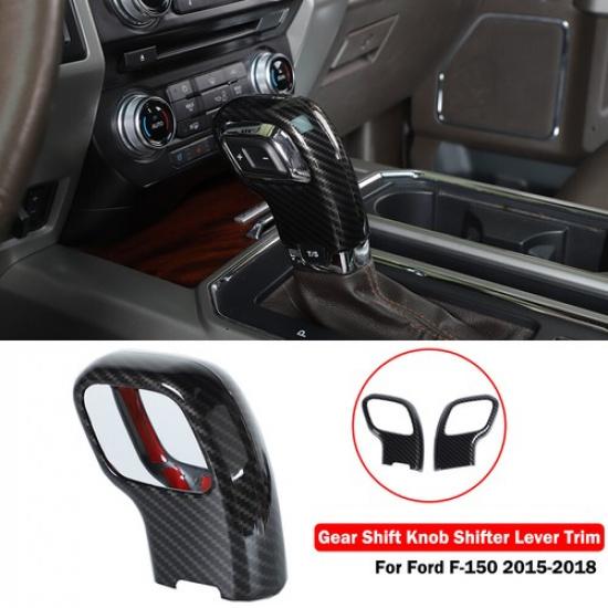 Gear Shifter Head Trim Cover Shift Knob Decorative Trim for Ford F150 2015-