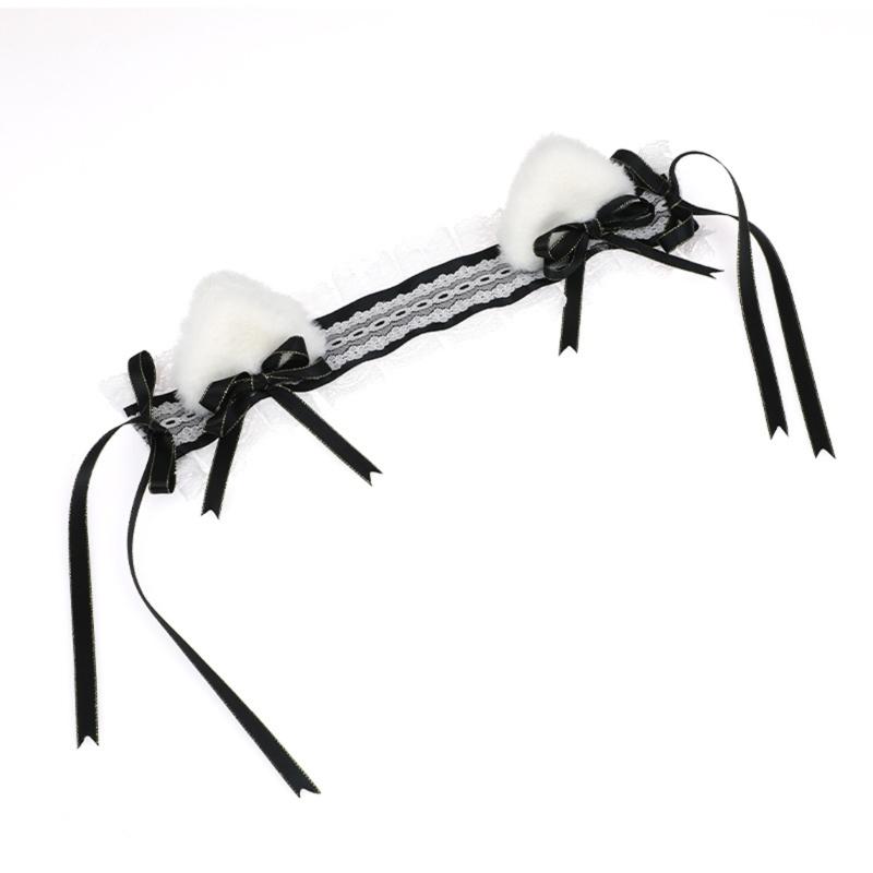 Anime Style Plush Animal Ear Hairpiece Cosplay headbands For Costume Halloween Gathering Soft Polyester Hair Decoration