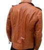 Handmade Lambskin Soft Men's Jacket Tan Brown Genuine Lambskin Real Leather Stylish