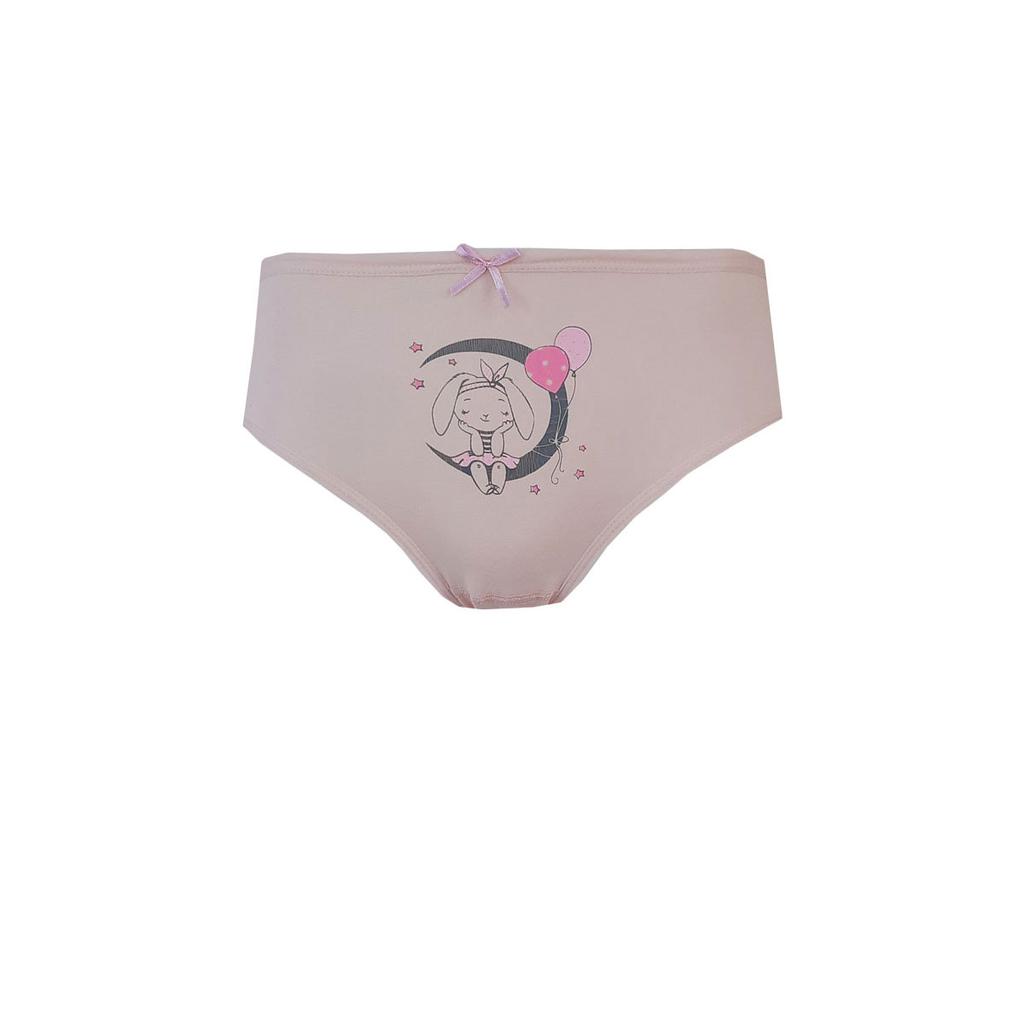 Tekkaplan 6lı Kız Çocuk Baskılı Renkli Külot Pamuklu Likralı Slip