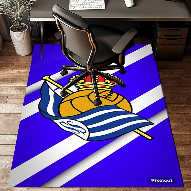 Real Sociedad Rug Game Carpet, Floor Mat for Bedroom Living Room Entryway Rug, Home Decor Idea Gift for Christmas Birthday