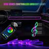 Car Colorful Ambient Light with Wireless App/RF Remote Control LED Interior Lighting Kit for Car Truck SUV RV Boat Home Bedroom Party Decor