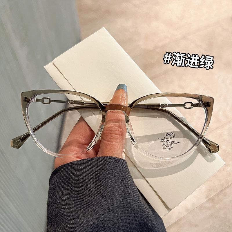 

Korean Style Men s Glasses Cat-eye Shape Anti Blue Lightweight Glasses Women Top Superior Quality TR90 Material Superior Quality Glass Frames Women W142861WW-