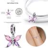 Colorful Butterfly Charms Beads Pendants Copper Colors Charm Fit Original Charms Bracelet Beads For Women Jewelry Making Gifts