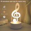 Nocne lampki USB 3D w kształcie nut, lampki z kolekcji dla muzyków, lampki dekoracyjne na imprezę w sypialni i święta, lampki na prezent dla przyjaciela.