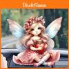 Cute Acrylic Pink Angel Fairy Keychain With Wings For Car Mirror Decoration