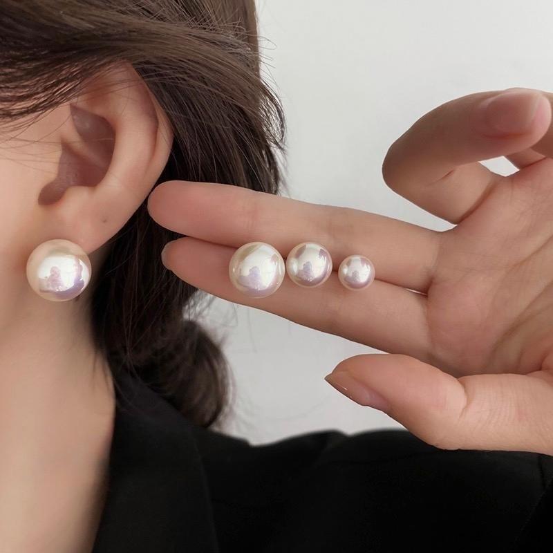 Трендовые серьги-пусеты из стерлингового серебра с жемчугом 2023 для женщин: Социальный стиль, вдохновленный блогерами