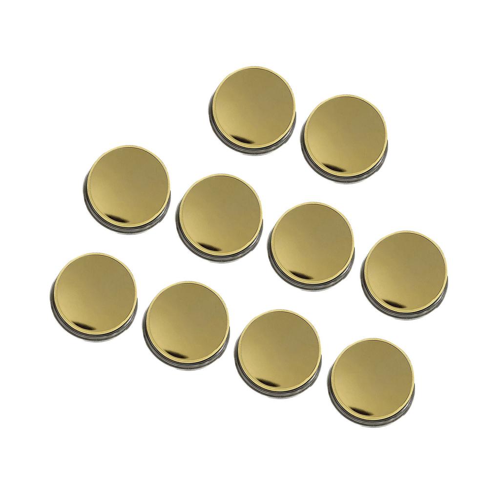 Pack of 10 Engraving Mirrored Blanks Challenge Coin Solid Brass Plated 40mm with Clear Protective Case for Crafting