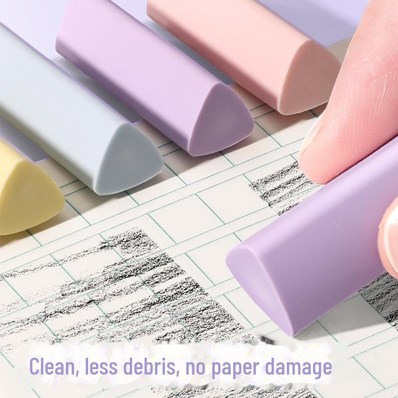 Large Triangle Erasers for Primary Students - Clean Pencil Marks, 1 Box Stationery