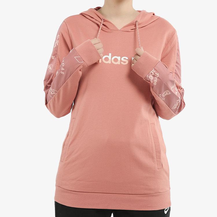 Adidas Neo Logo American Style Hoodie Women Hoodies Bright-Pink FK6929