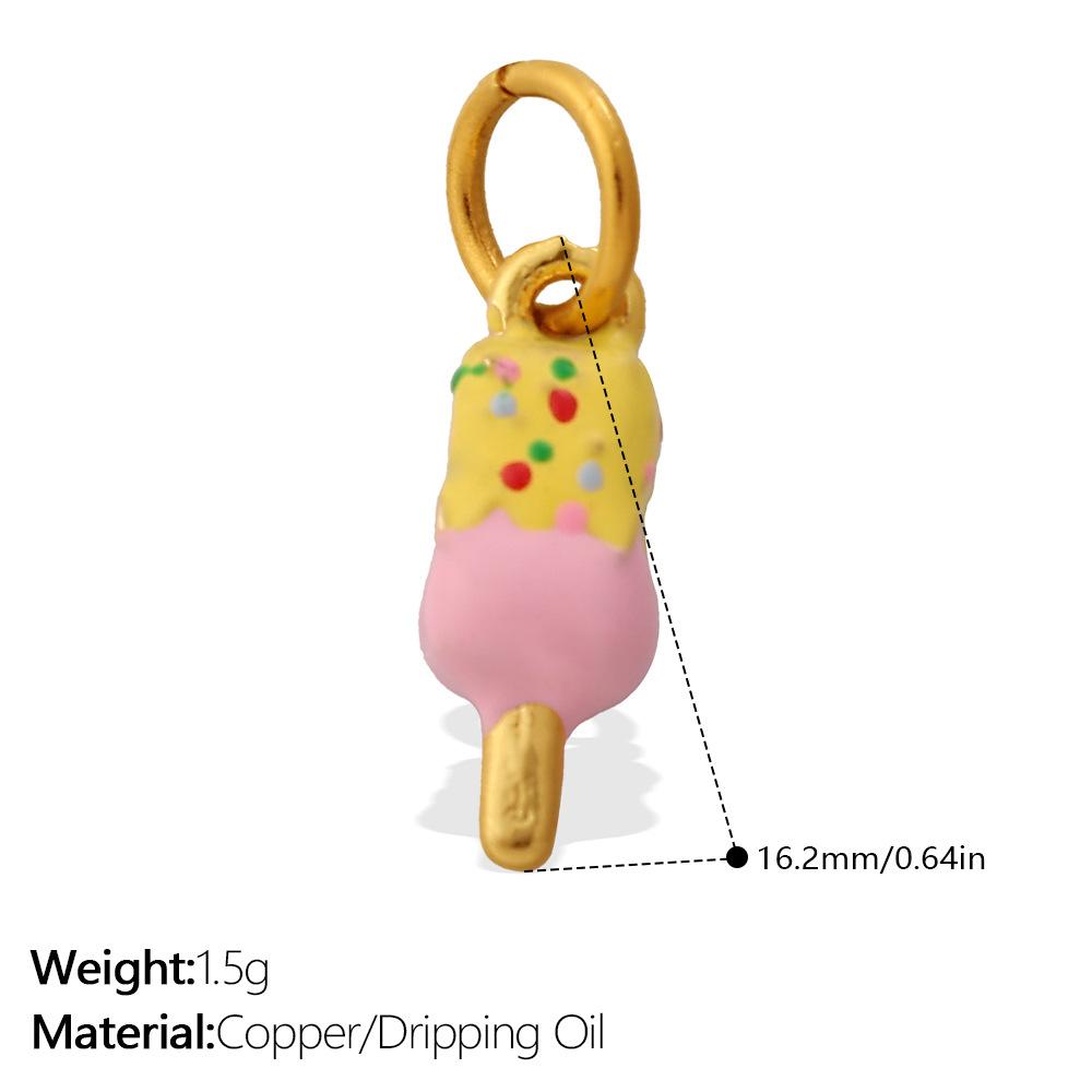 Cartoon Color Oil Drop Pendant Accessories Cute And Diverse Ice Cream Flower Diy Earrings Pendant
