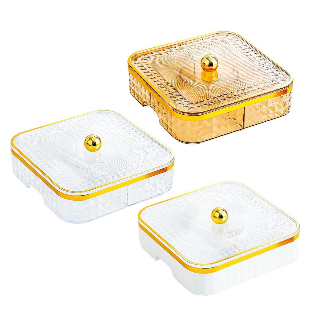 Divided Serving Tray Tableware Snack Container for Fruits Nuts Kitchen