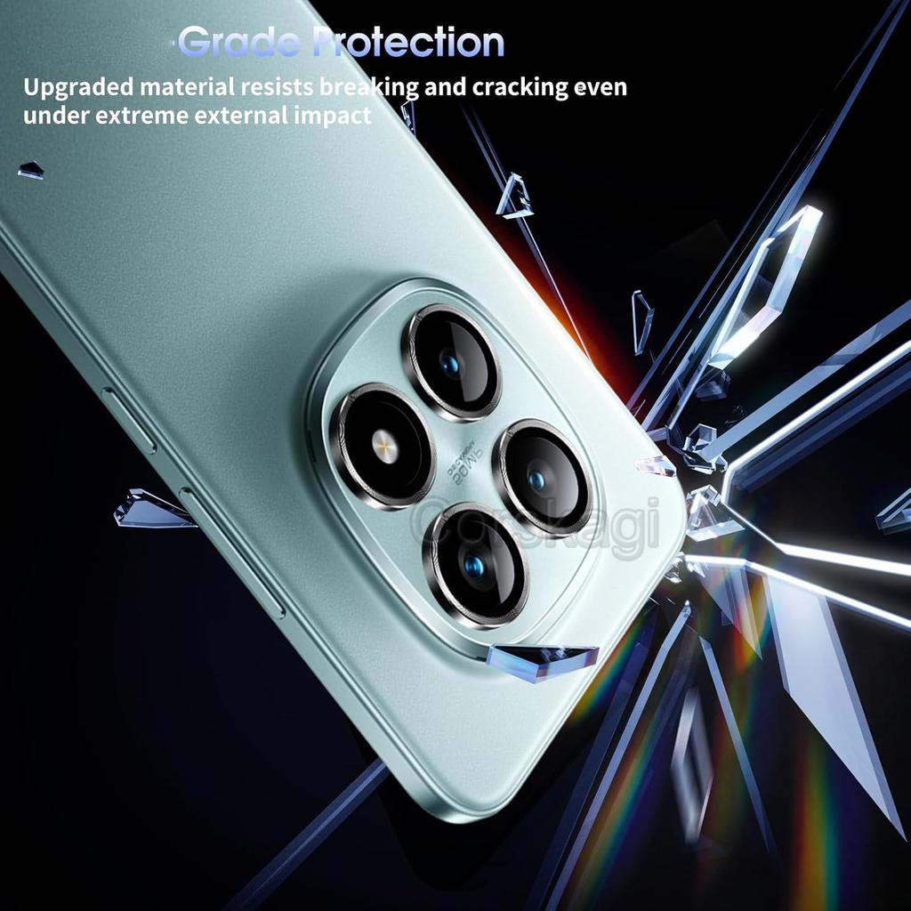 4Pcs Metal Ring+Tempered Glass Camera Protector Lens Redmi Note 15 Pro+ 5G Note 15 Pro 4G 5G POCO M8 Pro M8 5G Protection Film
