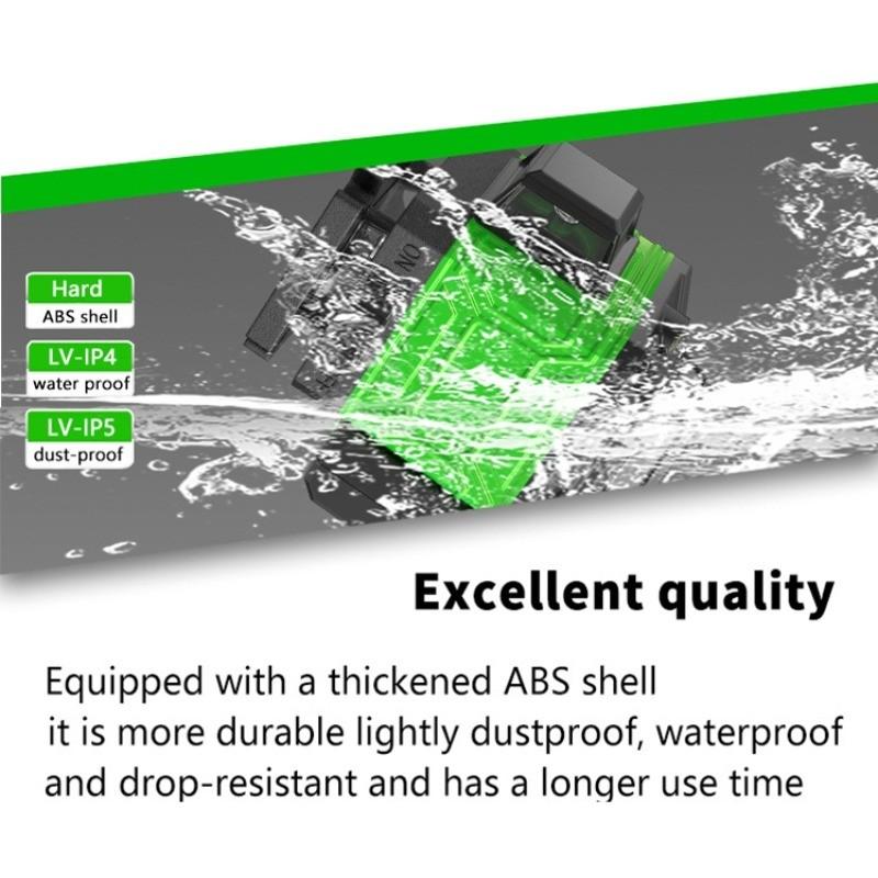 Innen-/Außenbereich Professioneller Grünlinien-Laserwasserwaage 8/12/16 Linien Hochpräzise Automatische Selbstnivellierung Messwerkzeuge