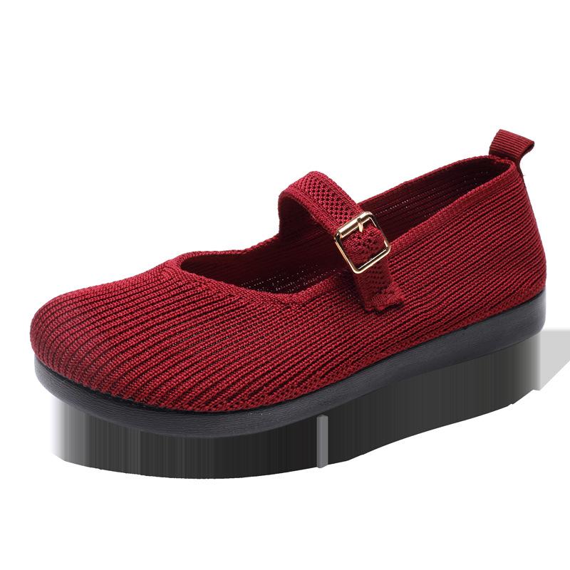 Cloth Shoes Spring New Women's Sports Shoes Flying Woven Shoes Breathable Non-slip Casual Shoes Driving DNU Shoes