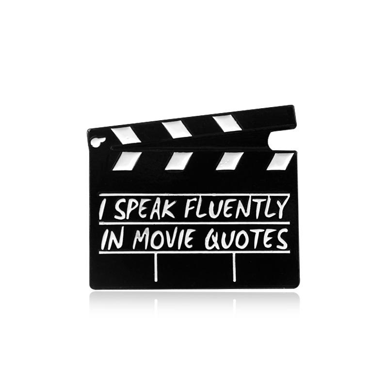 Creative Cartoon Clapperboard Drip Oil Brooch - Stylish Film and Personality Badge