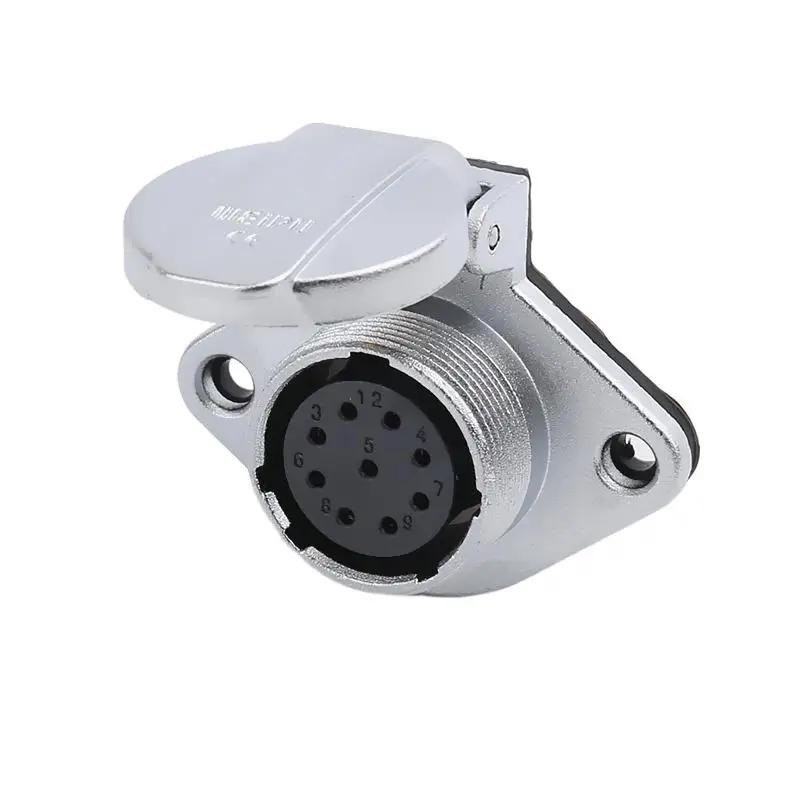 WEIPU WS20 TQ+ZG Multi Core 2 3 4 5 6 7 8 9 12 15Pin M20 Waterproof Connector Electrical Soldering Male Plug Female Socket