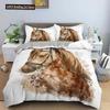 3D Animal Printed Duvet Cover Set Domineering Galloping Horse Bedding Set Soft 2/3pcs Polyester Quilt Covers With Pillowcase