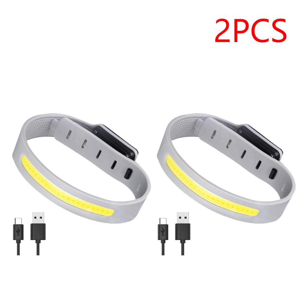 Led Wrist Lamp Type-C USB Rechargeable COB LED Armband Light 500LM Night Running Hiking Camping Light IPX4 Waterproof Flashlight