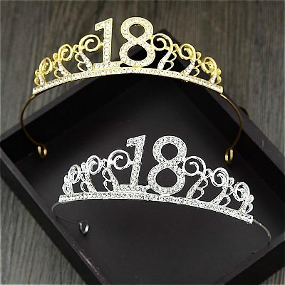 Corona Di Compleanno Da Principessa Per Ragazze, Diadema Con Fascia In Metallo, Oro Rosa, Decorazione Per Feste Di Compleanno, Regalo Per Donne