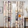 Modern Personal Pink Girl Shopping Pattern Thick Shade Window Curtains Living Room Bedroom High Shading Curtain Various Styles