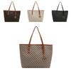 Large Capacity Tote Bag For Women With Pu Material And Checkered Pattern For Daily Use